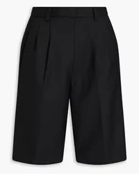 Maison Margiela Pleated twill shorts - Black Black