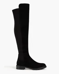 Stuart Weitzman Microstretch and suede over-the-knee boots - Black Black