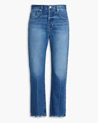 Frame Denim Le Original cropped high-rise straight-leg jeans - Blue Blue