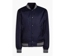Dugout cotton-blend satin-twill bomber jacket - Blue