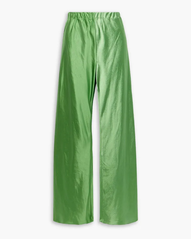 Cult Gaia Stacie satin straight-leg pants - Green Green