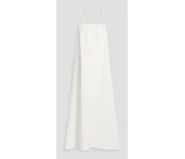 Linen-blend maxi dress - White