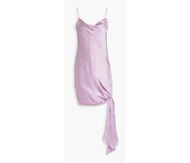Ryder draped silk-satin mini dress - Purple