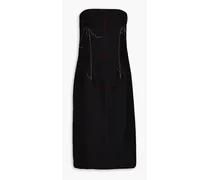 Wool and mohair-blend canvas dress - Black