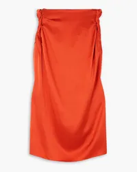 Roksanda Ilincic Kali twisted silk-satin top - Orange Orange