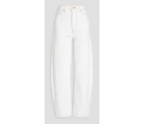 High-rise tapered jeans - White