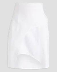 IRO Lodi asymmetric TENCEL™ and linen-blend crepe wrap skirt - White White