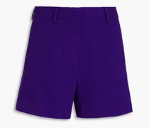 Wool-twill shorts - Purple
