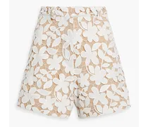 Guipure lace shorts - White