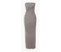 Draped crepe maxi dress - Neutral