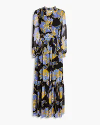 Diane von Furstenberg Olenna floral-print georgette maxi dress - Blue Blue