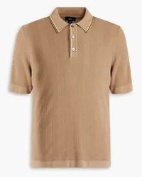 Dunhill Ribbed cotton polo shirt - Brown Brown