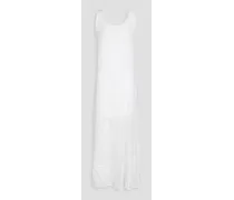 Guayacan embroidered cotton and silk-blend crepon maxi dress - White