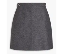 Embellished wool-blend felt mini skirt - Gray