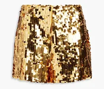 Sequined tulle shorts - Metallic