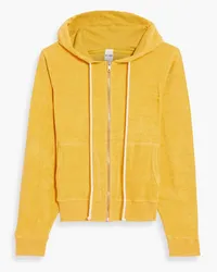 RE/DONE 90s cotton-blend terry zip-up hoodie - Yellow Yellow