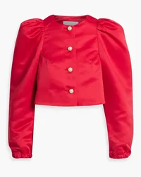 SLEEPER Cropped satin jacket - Red Red