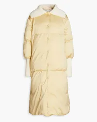 Jil Sander Quilted shell down coat - Yellow Yellow