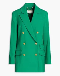 Zimmermann Double-breasted crepe blazer - Green Green