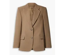Layered crepe blazer - Brown