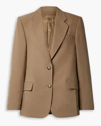 Victoria Beckham Layered crepe blazer - Brown Brown