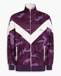 Valentino Garavani Printed twill zip-up track jacket - Purple Purple