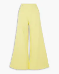 Lisa Marie Fernandez Sailor cotton-blend bouclé wide-leg pants - Yellow Yellow