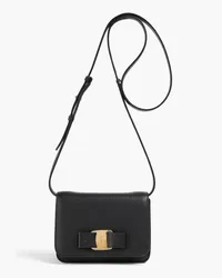 Ferragamo Vara pebbled-leather shoulder bag - Black Black