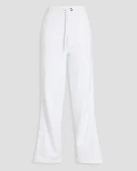 Emporio Armani French cotton-blend terry track pants - White White