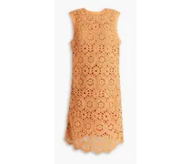 Tulip crocheted cotton mini dress - Neutral