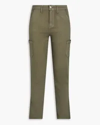 Paige Jolie waxed high-rise slim-leg jeans - Green Green