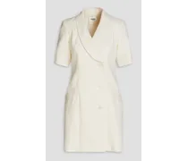 Resa cotton-blend mini shirt dress - White