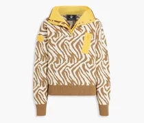 Banff jacquard-knit merino wool ski sweater - Brown