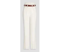 Geraldine linen straight-leg pants - White