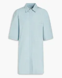 Loulou Studio Evora cotton mini shirt dress - Blue Blue