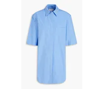 Evora cotton mini shirt dress - Blue