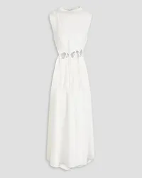 Anna Quan Josie cutout knotted crepe de chine maxi dress - White White