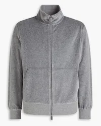 Canali Cotton-blend corduroy sweatshirt - Gray Gray