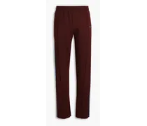 Wales Bonner striped knitted track pants - Brown