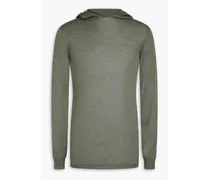 Slim-fit cashmere hoodie - Green