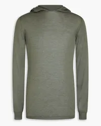 Rick Owens Slim-fit cashmere hoodie - Green Green