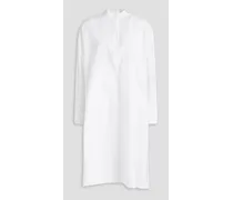 Cotton-poplin shirt dress - White