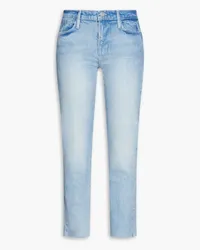 Frame Denim Le High Straight cropped high-rise straight-leg jeans - Blue Blue