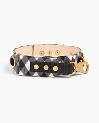 Balmain Gingham cotton-canvas belt - Black Black