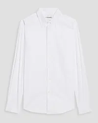 Frame Denim Cotton-blend poplin shirt - White White