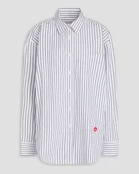 Alexander Wang Striped cotton-poplin shirt - White White