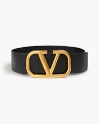 Valentino Garavani VLOGO leather belt - Black Black