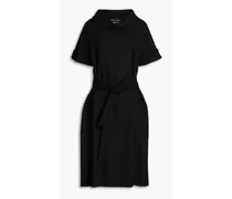 Belted crepe dress - Black