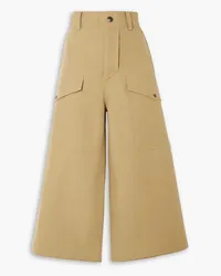 Petar Petrov Cotton-poplin culottes - Neutral Neutral