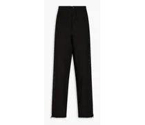 Linen-blend pants - Black